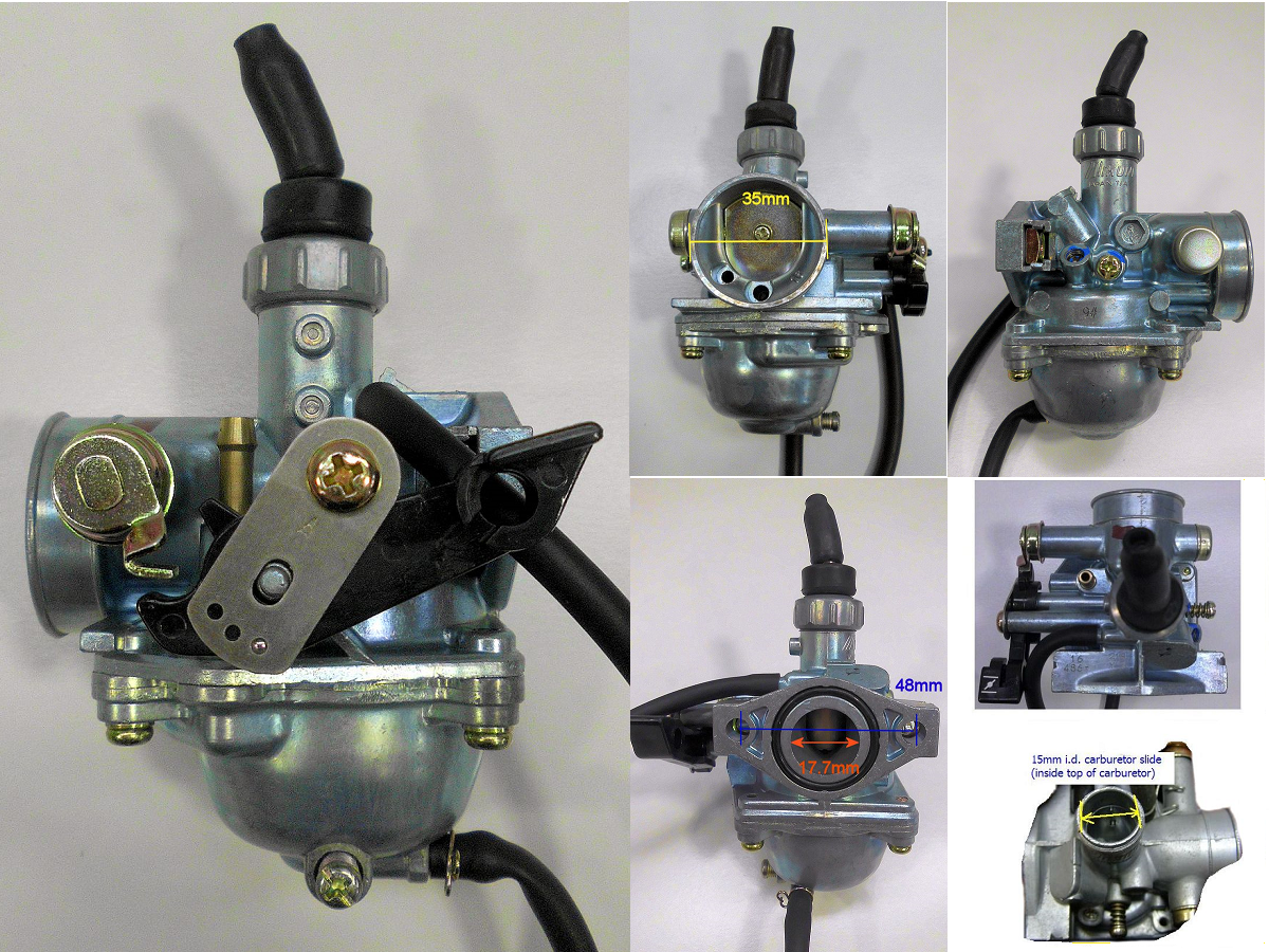 PZ19 carburetor with choke lever (suits Loncin Linmax 110)
